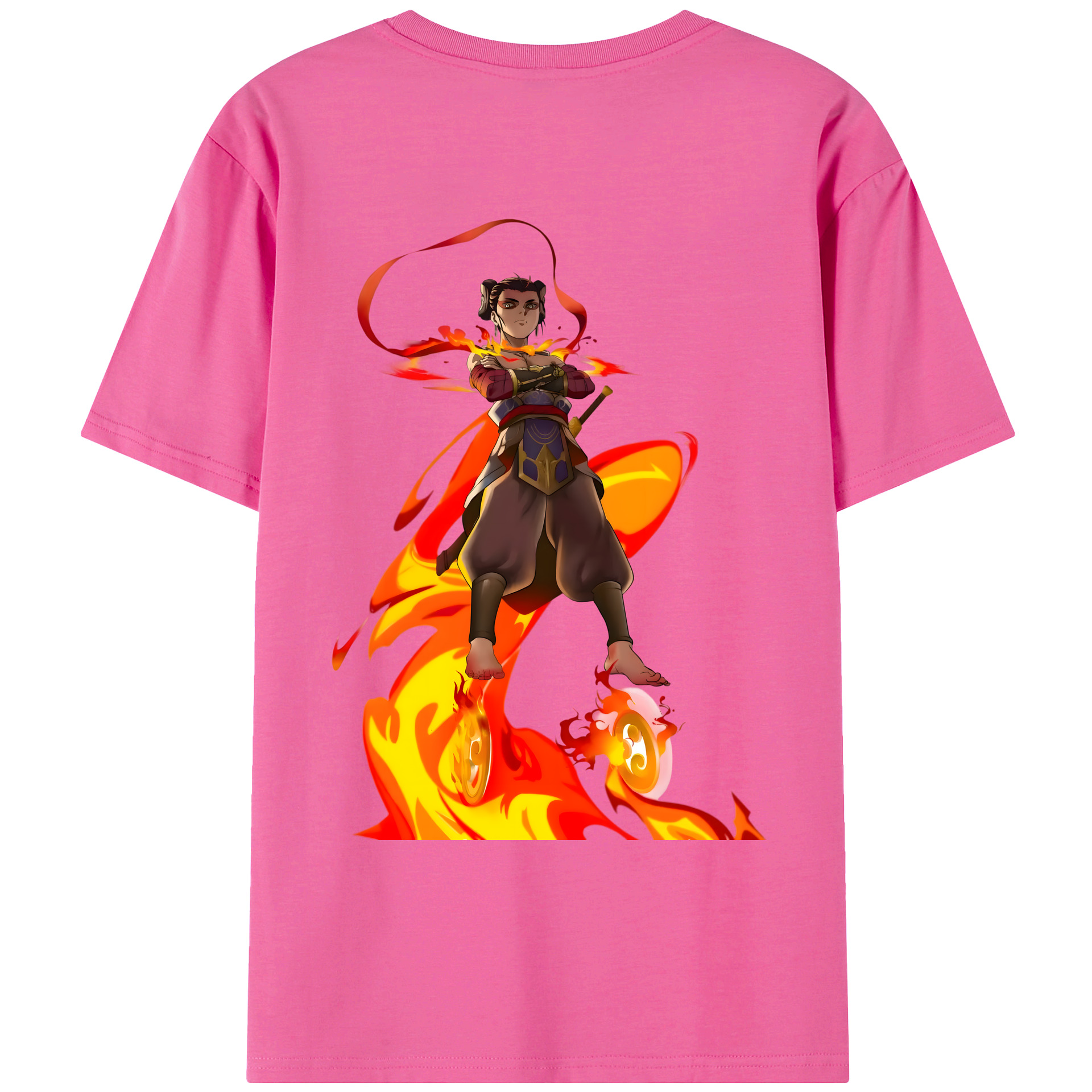（画像用） Ne Zha 2 ナタ 魔童の大暴れ レディース半袖Tシャツ(バックプリント)